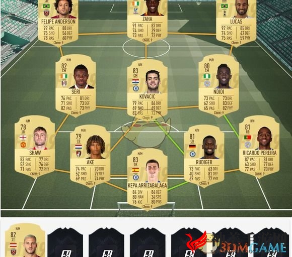 《FIFA 19》10W预算开荒阵容推荐