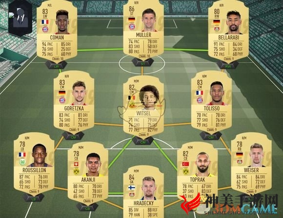 《FIFA 19》10W预算开荒阵容推荐