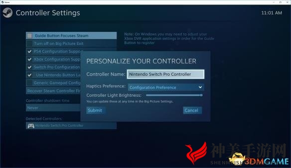 Steam连接任天堂switch pro手柄图文教程