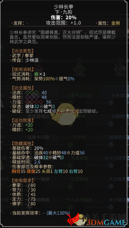 《太吾绘卷》少林派武功秘籍解析